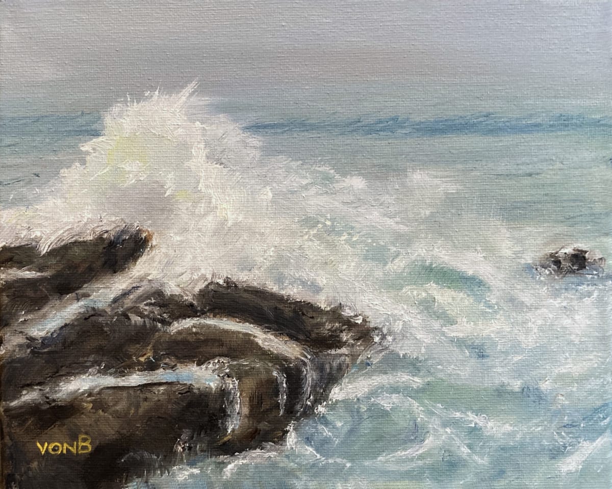 Cove Point by John von Buelow  Image: The reef terminus  gets the first battering by the waves. This one at Leo Carillo's cove .