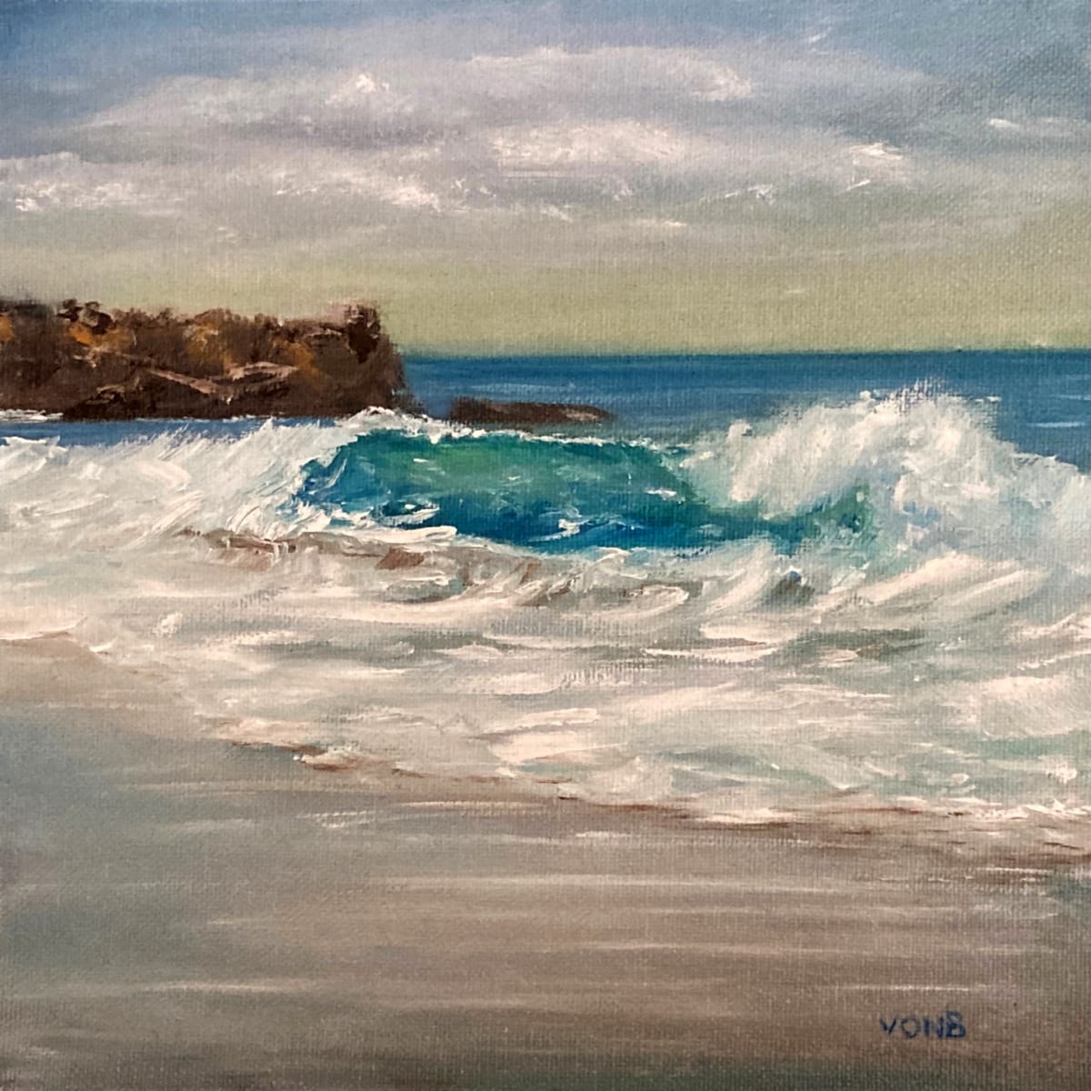 Leo Carillo Shorebreak by John von Buelow  Image: The steep sandy shelf at West Beach at Leo Carillo creates a strong shorebreak. Afternoon winds, a little bit of swell, sunshine combine and produce some nice wave action.