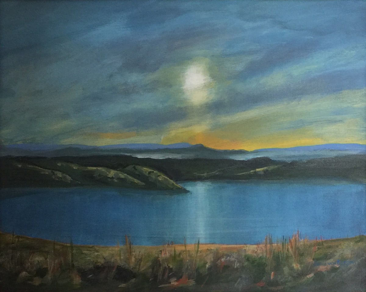 New Melones Dawn  Image: The early light over New Melones lake in California's gold country Sierra foothills. 