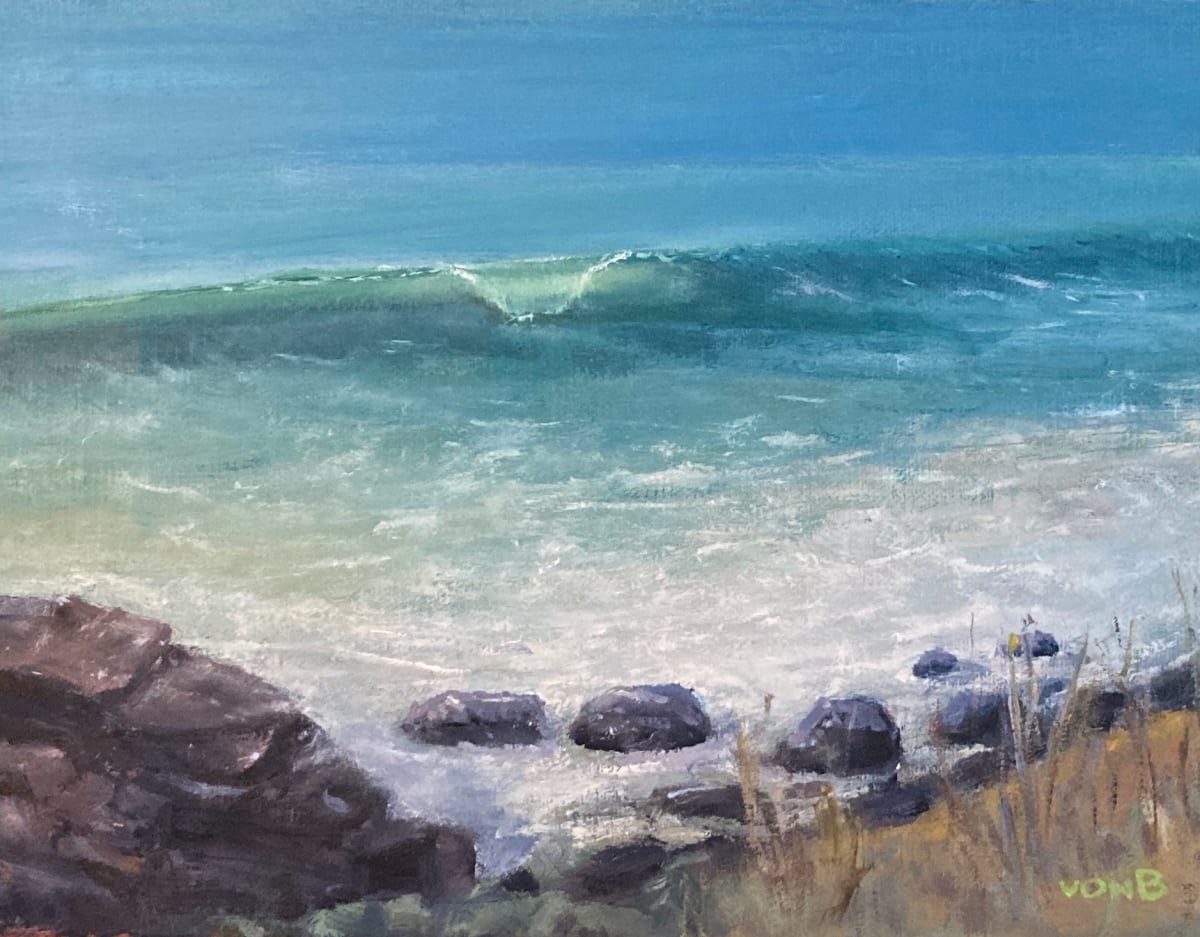 Point Magu Breaker  Image: That little reef point break on the beach side of Magu Rock.