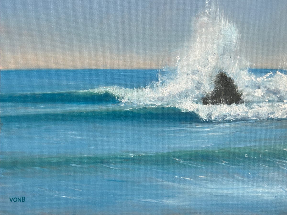 Secos Splash by John von Buelow  Image: Just the right tide,  swell direction, and timing for some waterworks on that rock at Leo Carillo. 