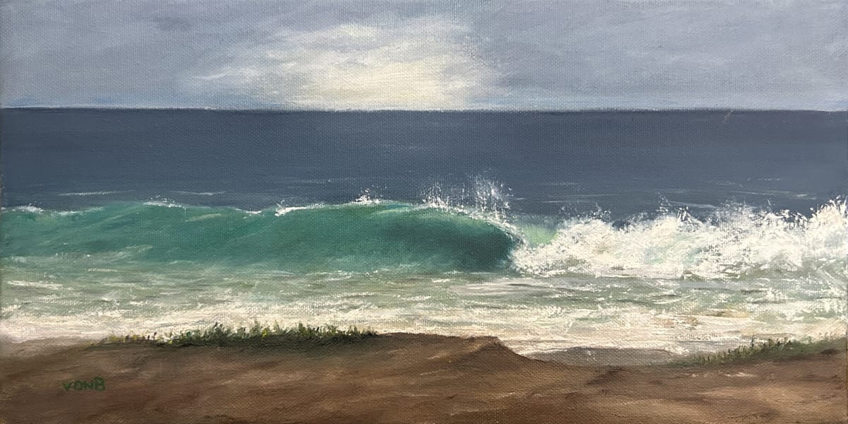 South Coast Somewhere by John von Buelow  Image: South Coast Somewhere
8 x16
Oil on Canvas

A winter wave with a little bit of chop. A moment from the recent West winter swell that was producing memorable waves North of Malibu in the South Coast area of Ventura County. 