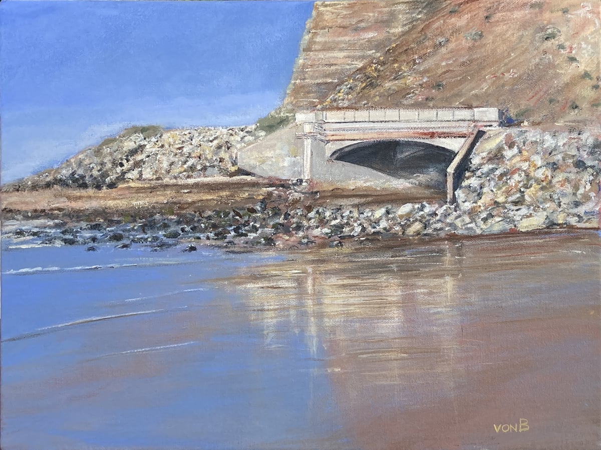 Big Sycamore Canyon Ebb Tide by John von Buelow  Image: The Big Sycamore Canyon tunnel on a clear day with a receding tide.