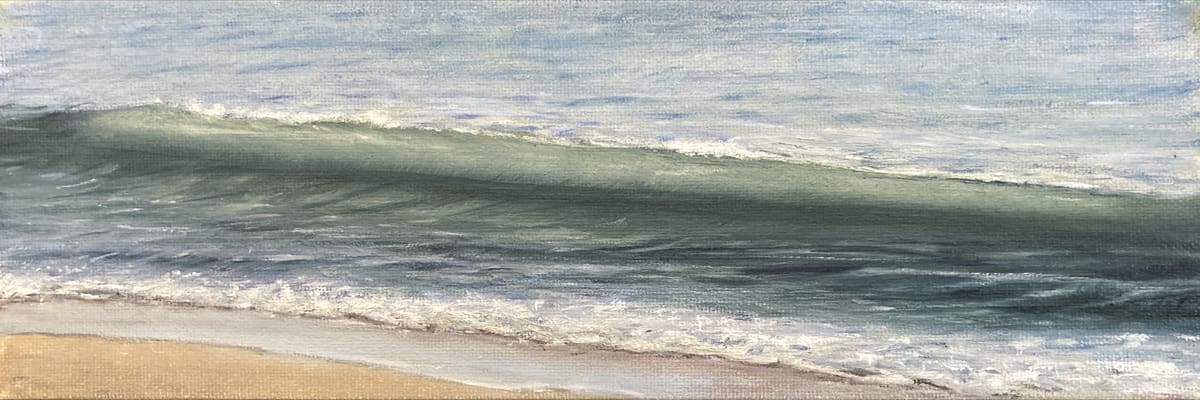 Walled-Up Shorebreak  Image: Long low glass on a pretty little wave.