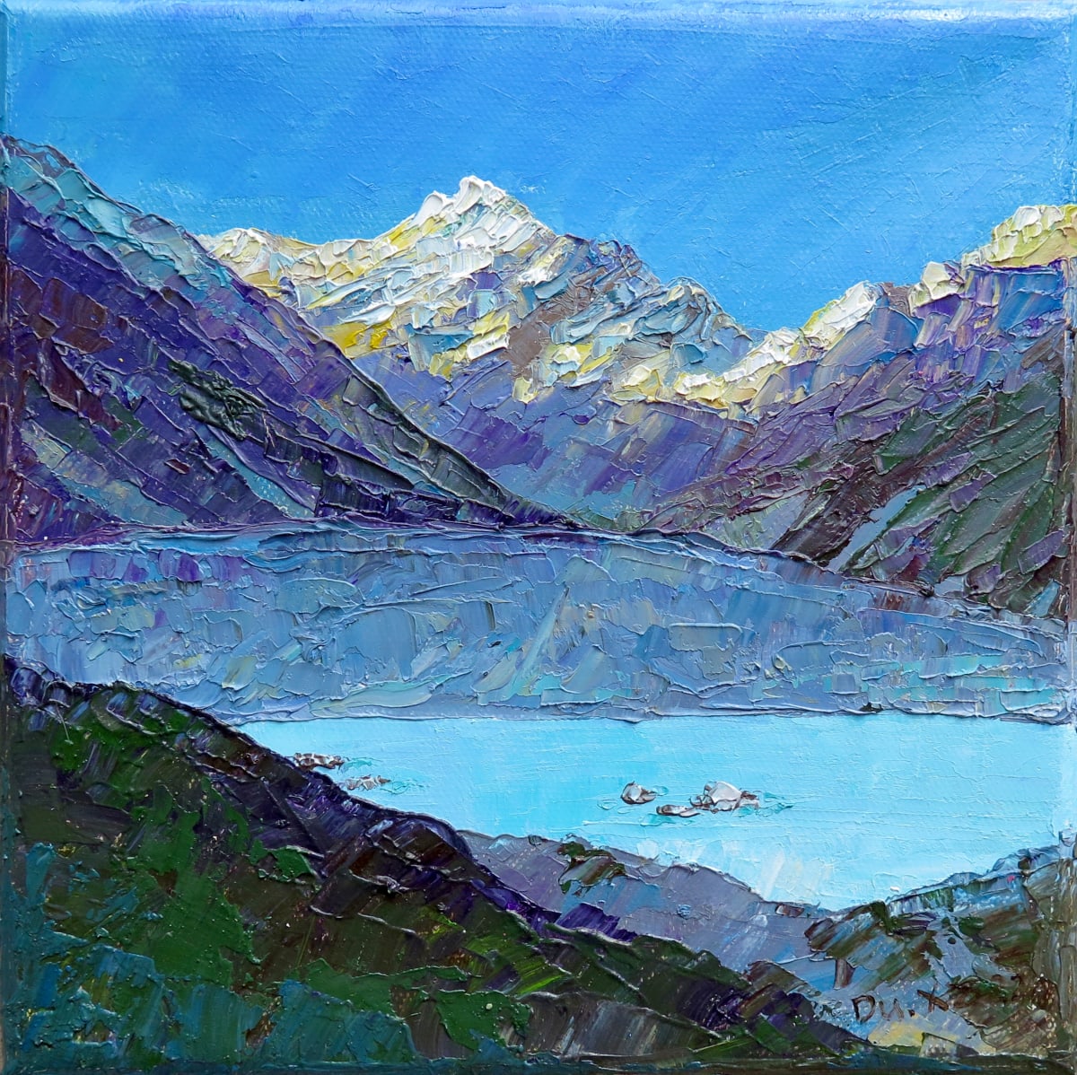 Aoraki - Hooker Lake by Claudia.Du.XZ Art 