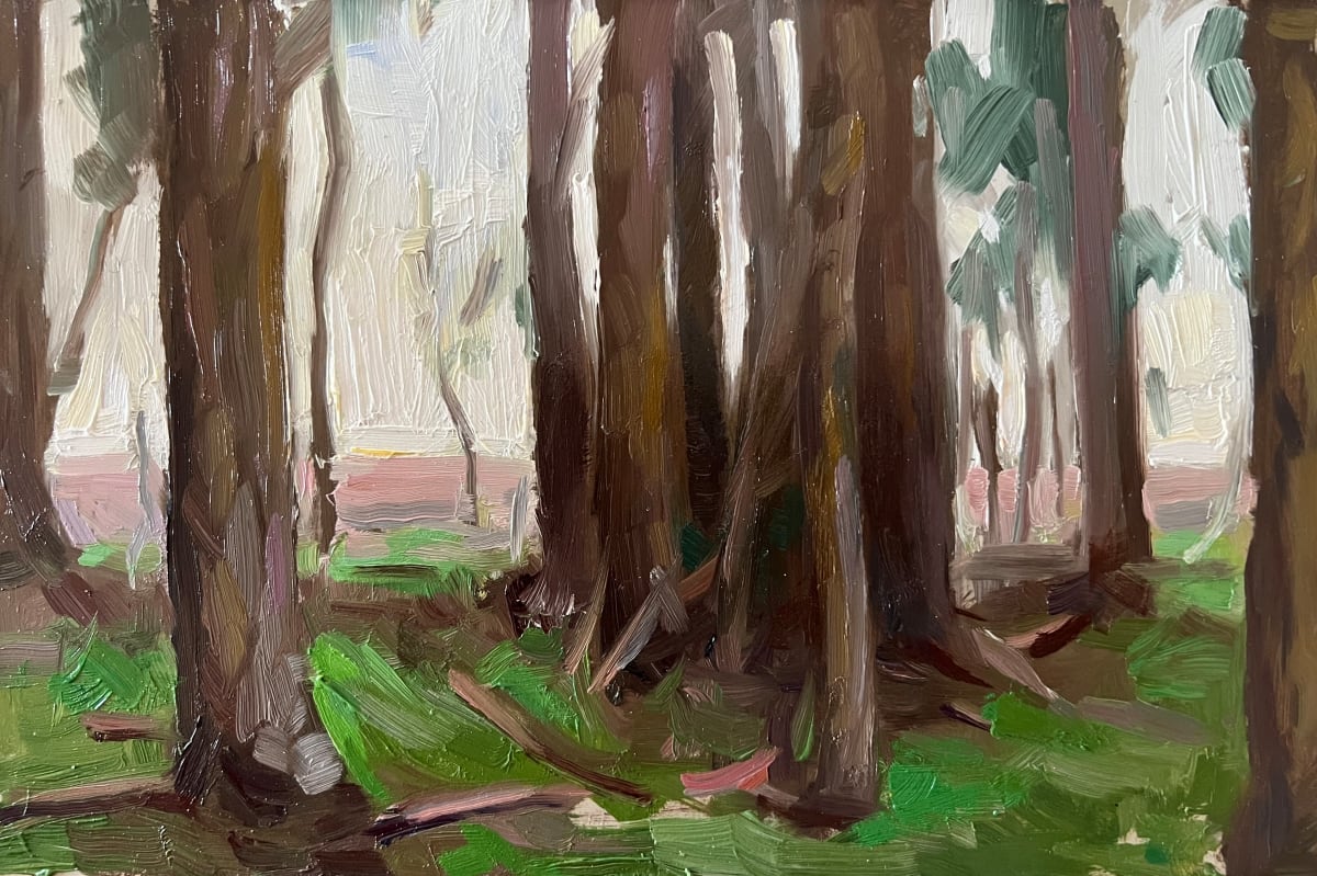 Looking Through the Forest, Plein Air by Erica Norelius 