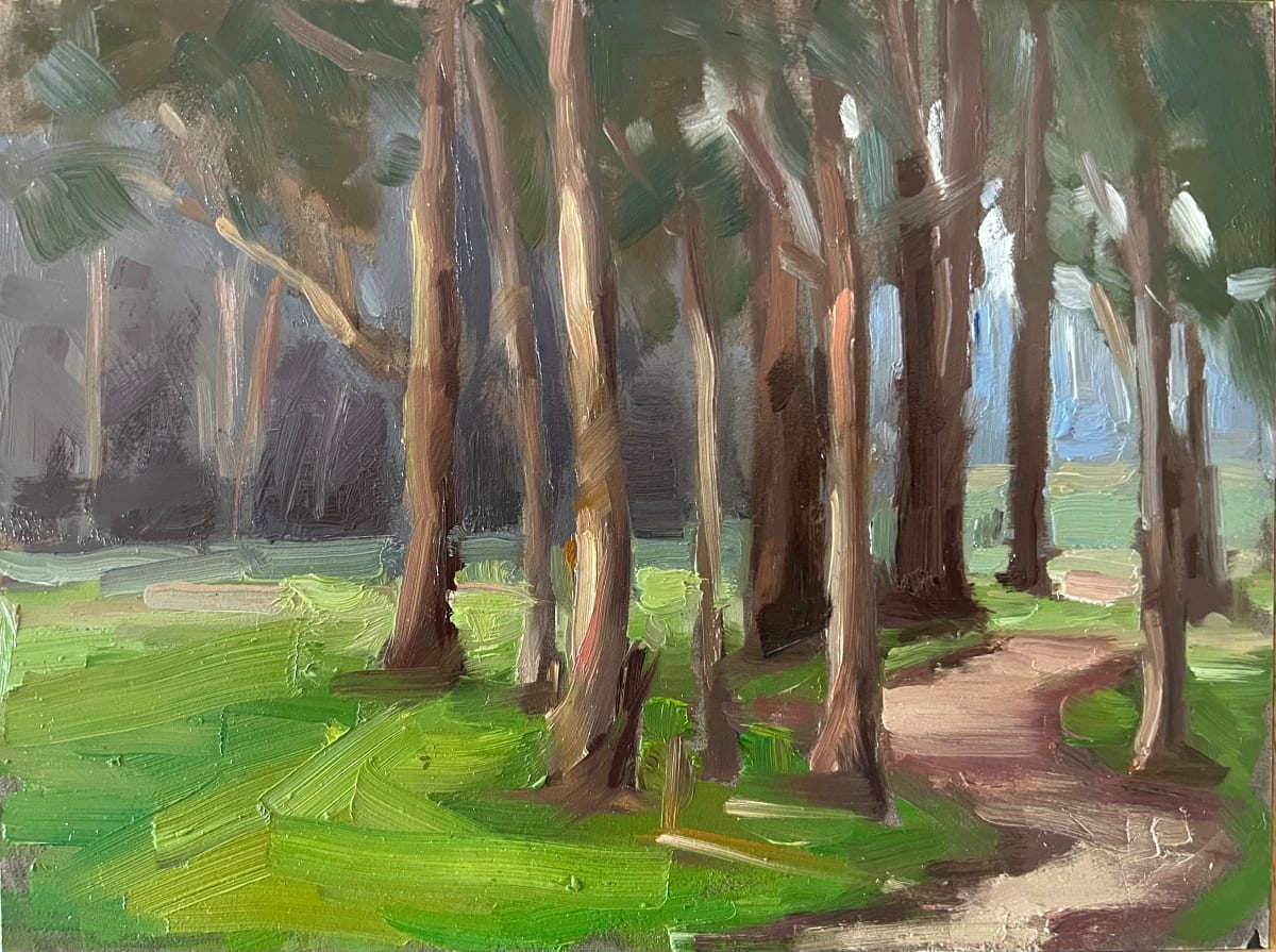 Trail Through the Trees, Plein Air by Erica Norelius 