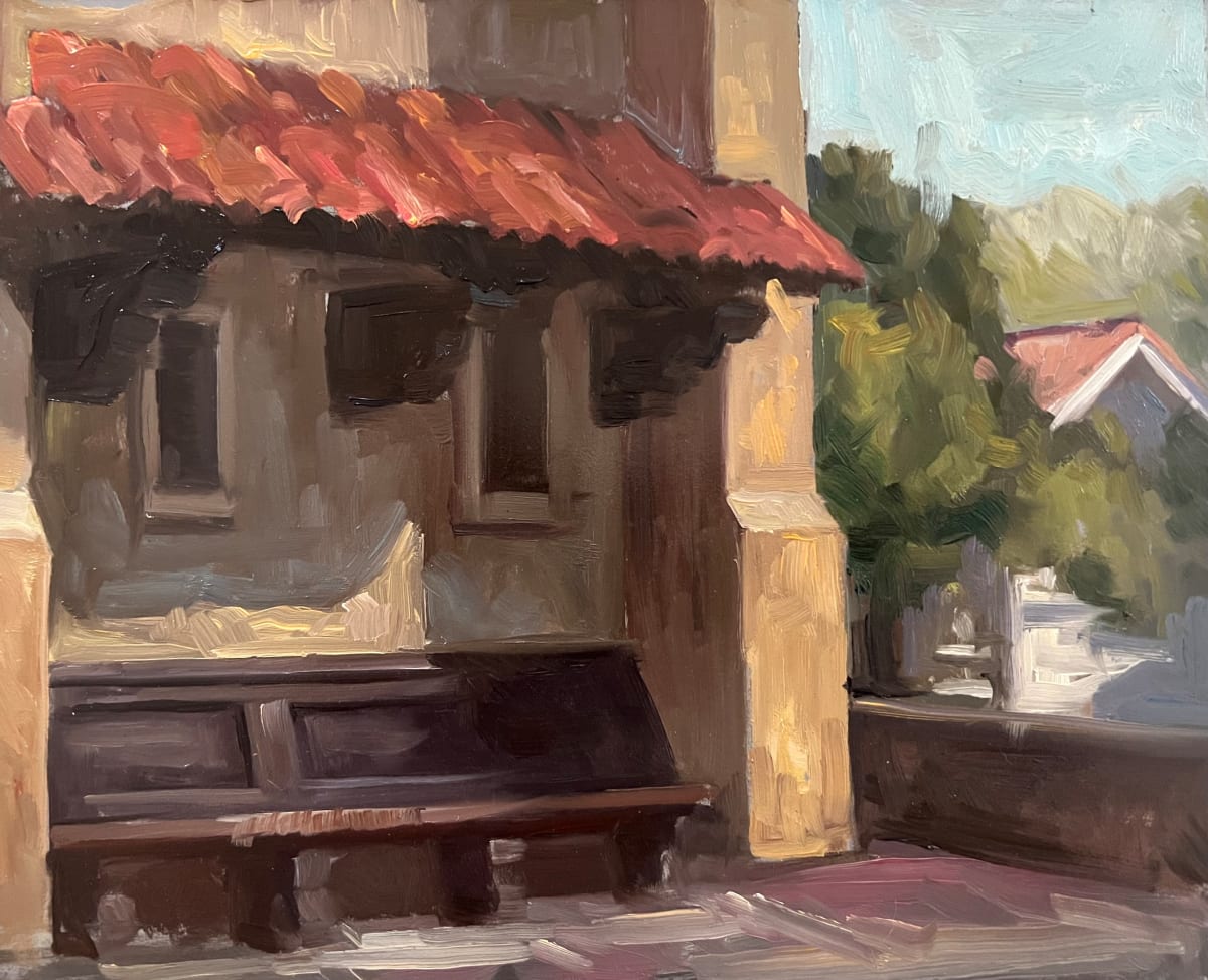 California Bell Tower, Mills College, Plein Air 