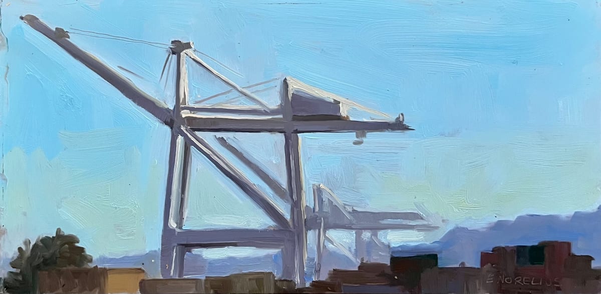 Harbor Cranes, Oakland by Erica Norelius 