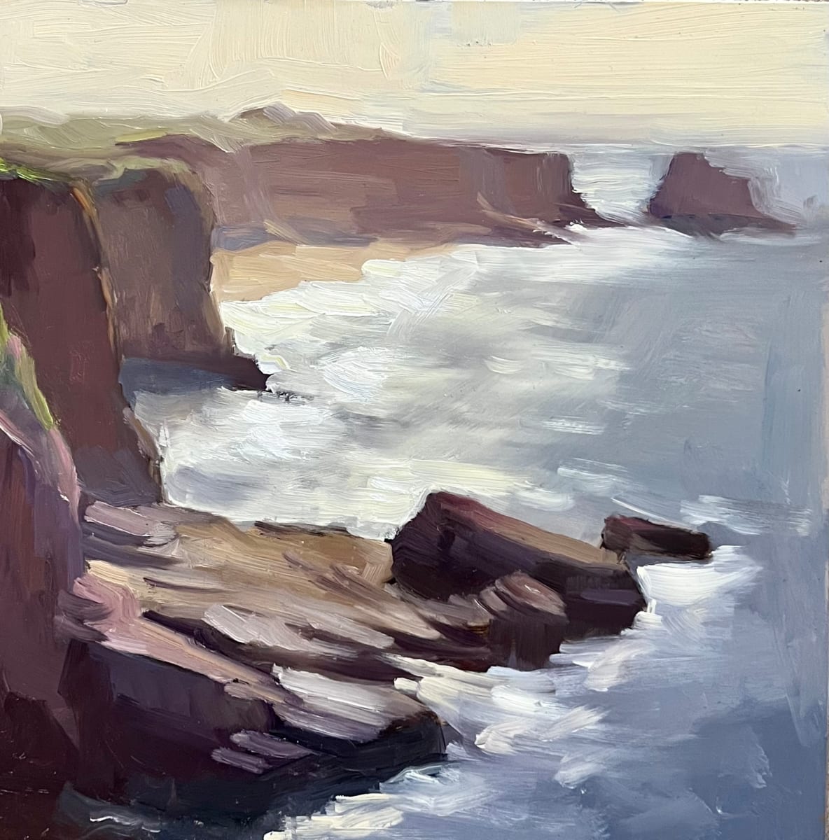 California Cliffs, Plein Air by Erica Norelius 