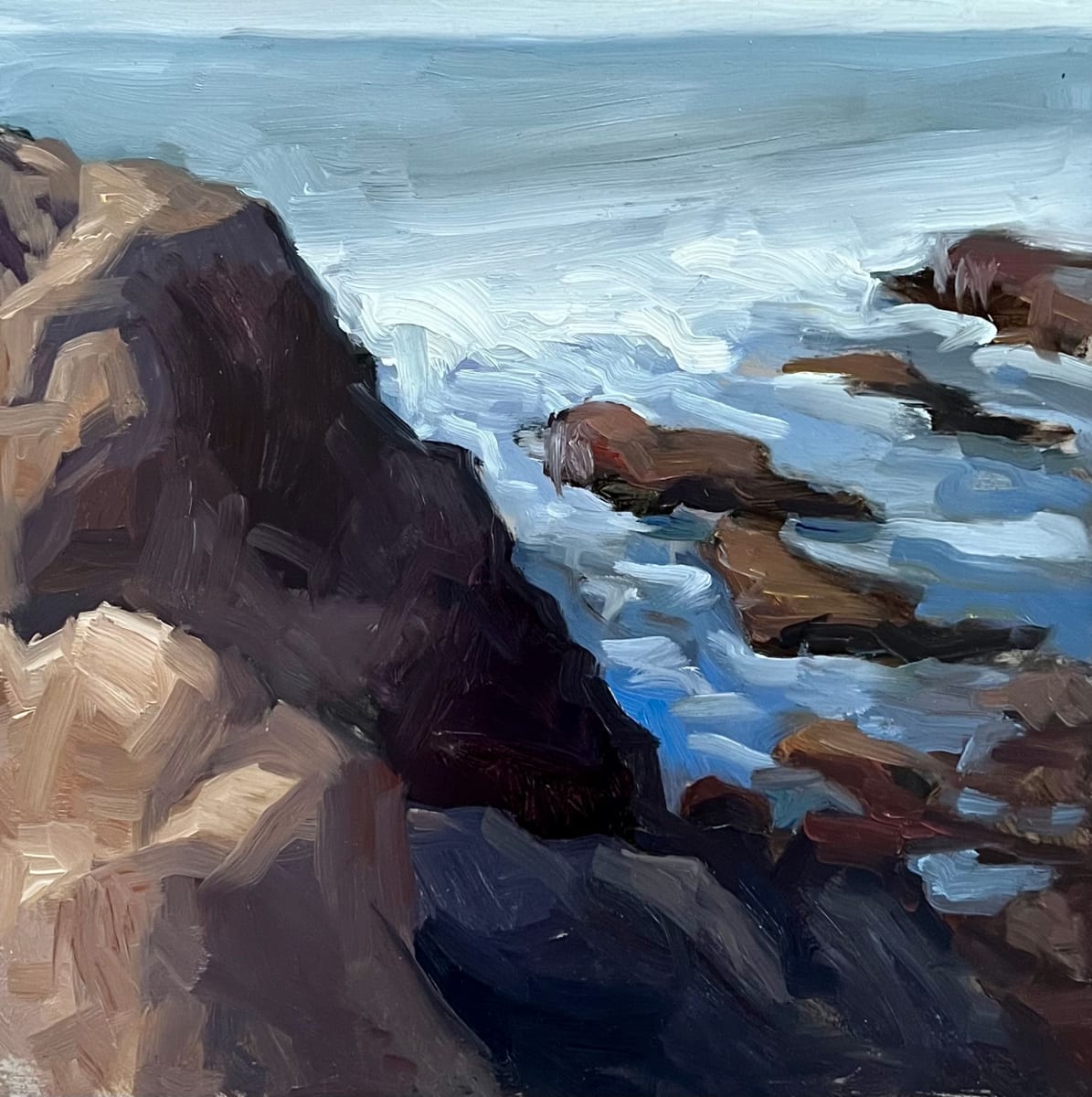 California Cliffs, Plein Air by Erica Norelius 