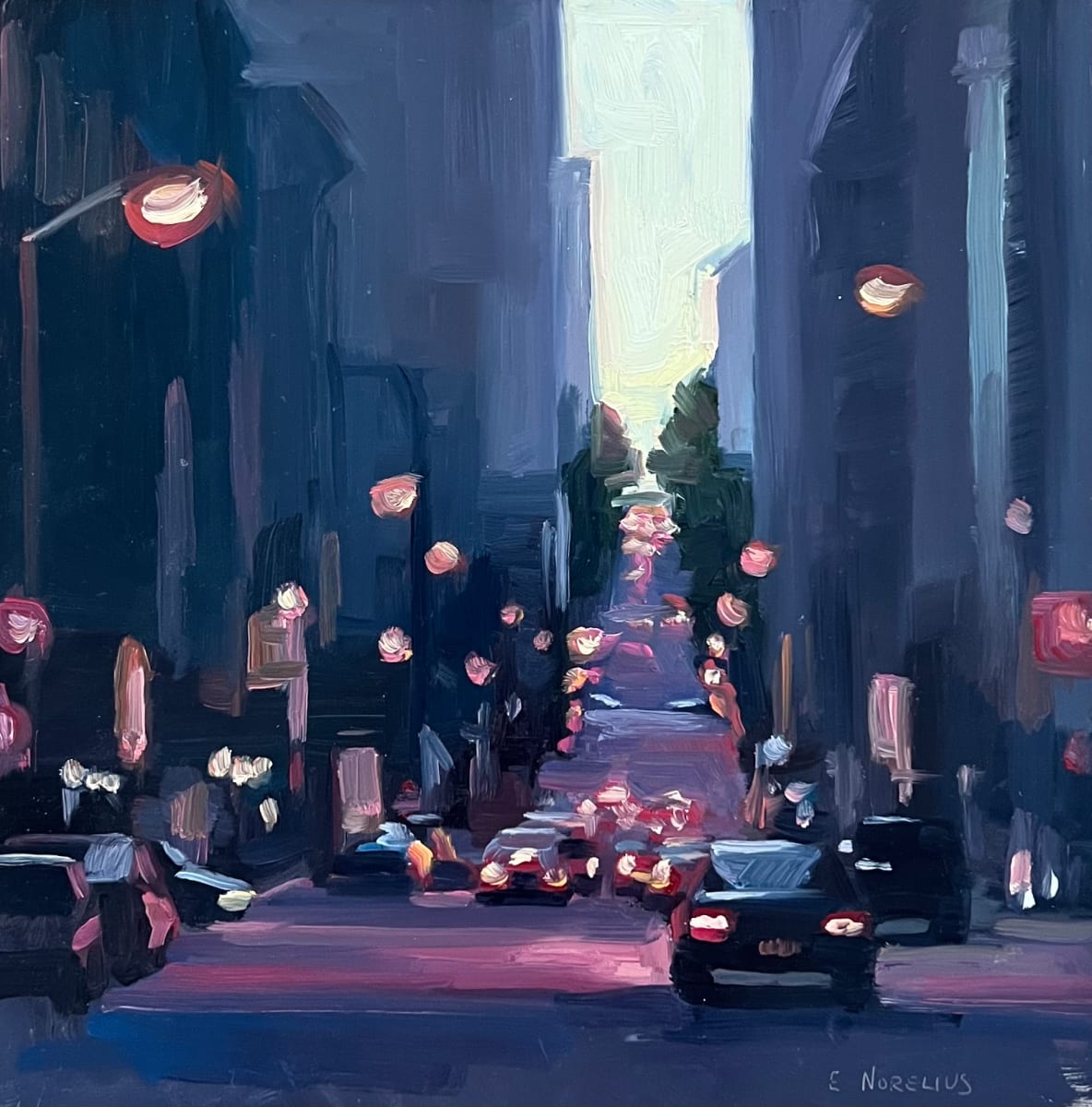 Lights of the City at Dusk by Erica Norelius 
