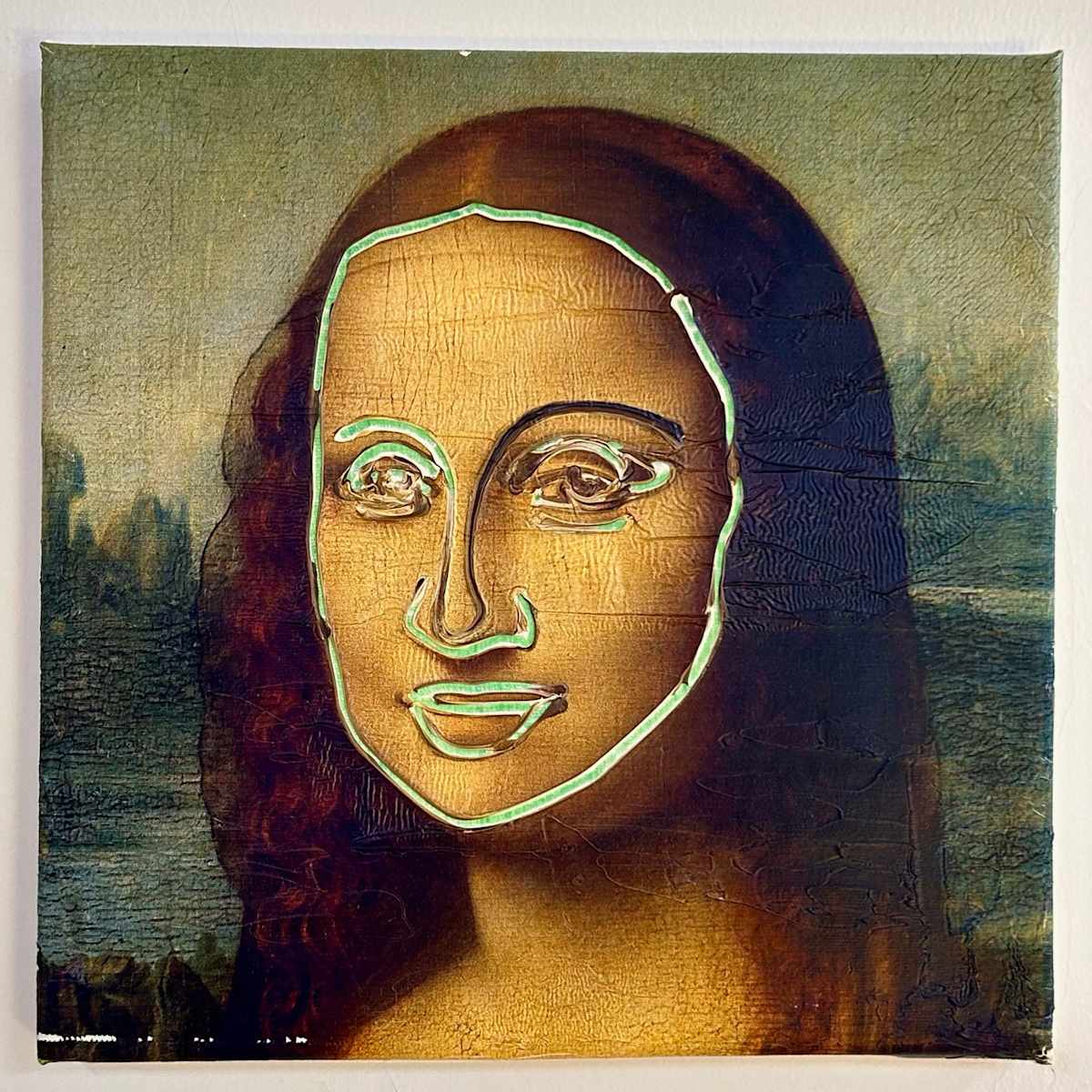 Mona Lisa Facetune Portrait, 1.2 by Gretchen Andrew 