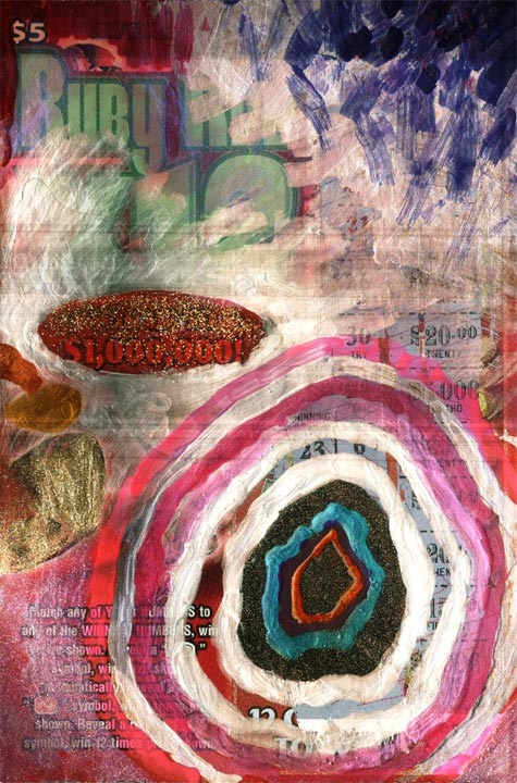 Lottery 9: black cloud with color samples by Ben Godward 