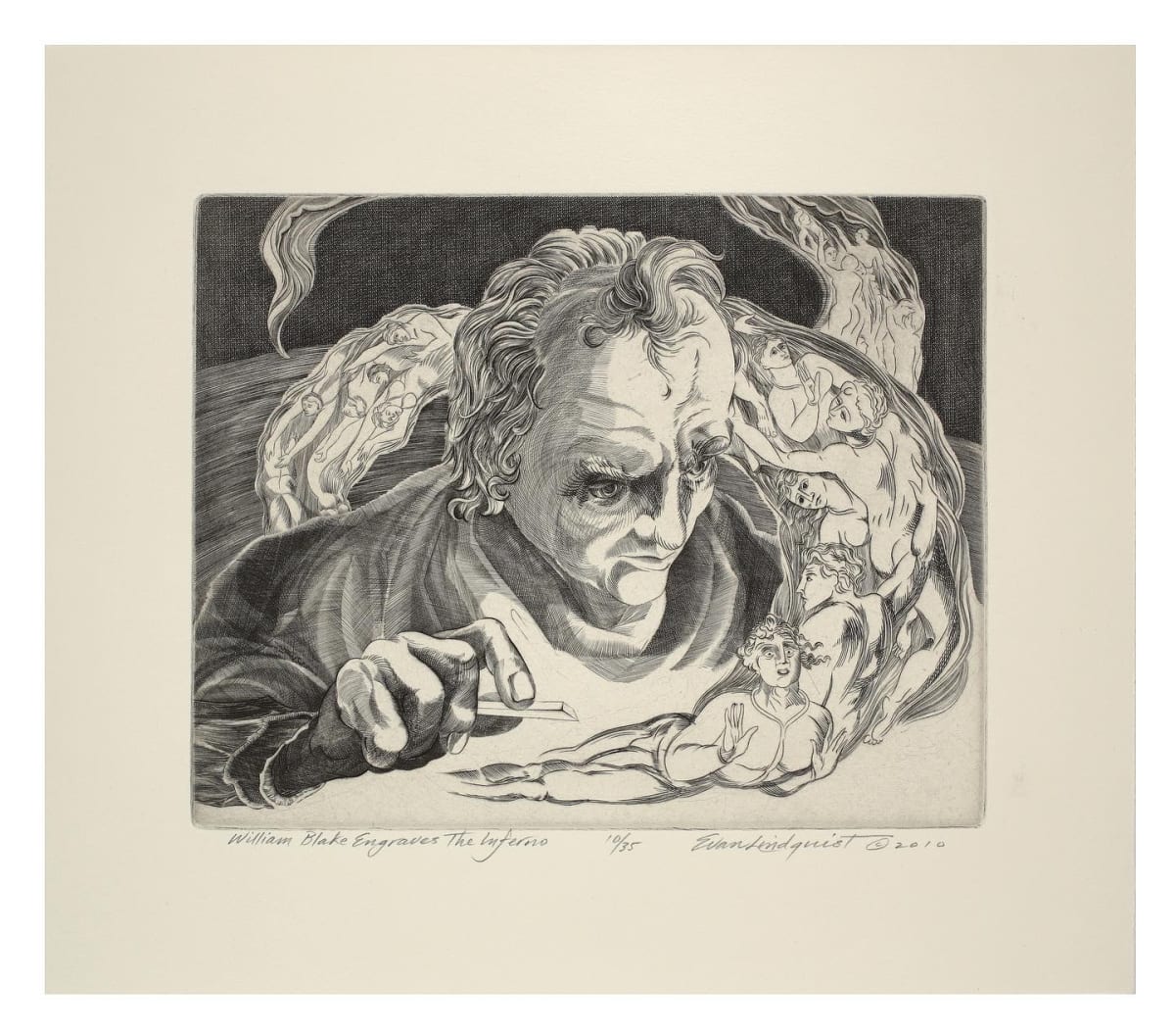 William Blake Engraves the Inferno, 10/35  Image: © Evan Lindquist / Artists Rights Society (ARS), New York