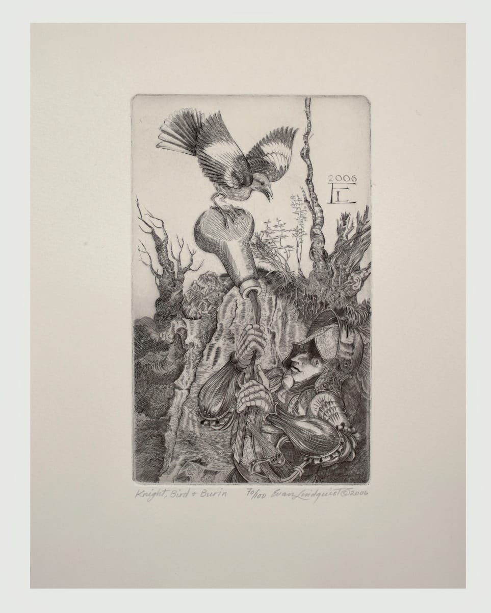 Knight, Bird & Burin, 70/100  Image: © Evan Lindquist / Artists Rights Society (ARS), New York