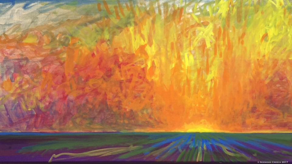 Sun Rising on Gold Ground 