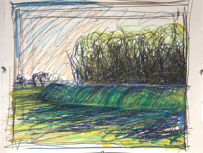 Morning Levee at Rivervale, Poinsett County, Arkansas by Norwood Creech 