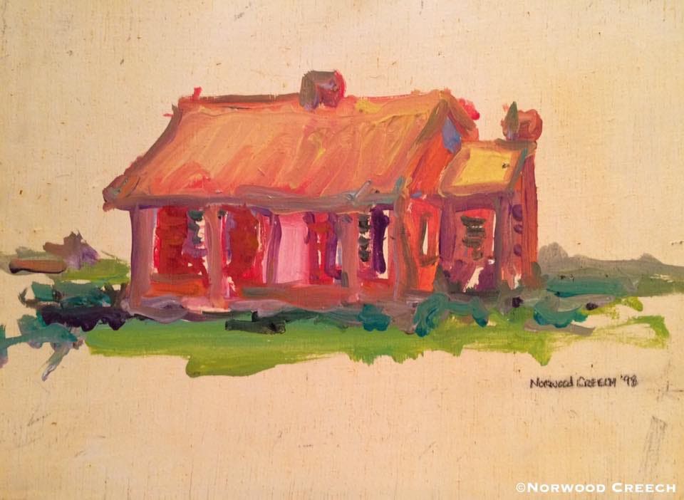 Sharecropper’s Shack, Jericho, Crittenden County, Arkansas, painted on location (day two) 