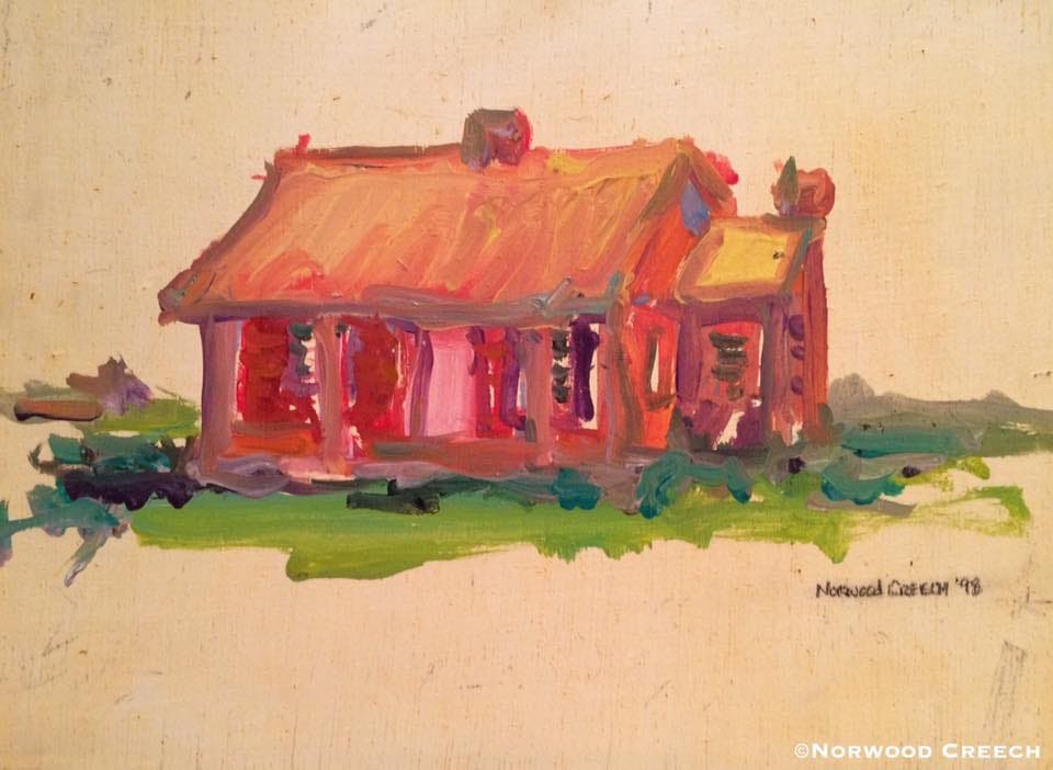 Sharecropper’s Shack, Jericho, Crittenden County, Arkansas, painted on location (day two) 