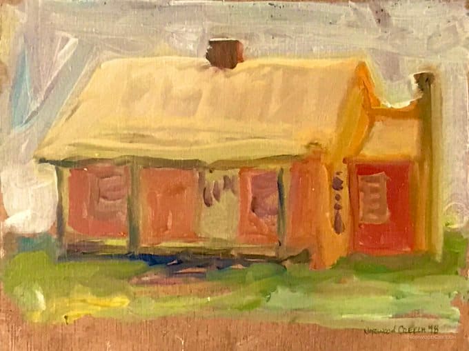 Sharecropper’s Shack, Jericho, Crittenden County, Arkansas, painted on location (day one) 