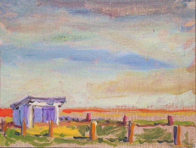 Three Sided Building II, Poinsett County, Arkansas, painted on location 