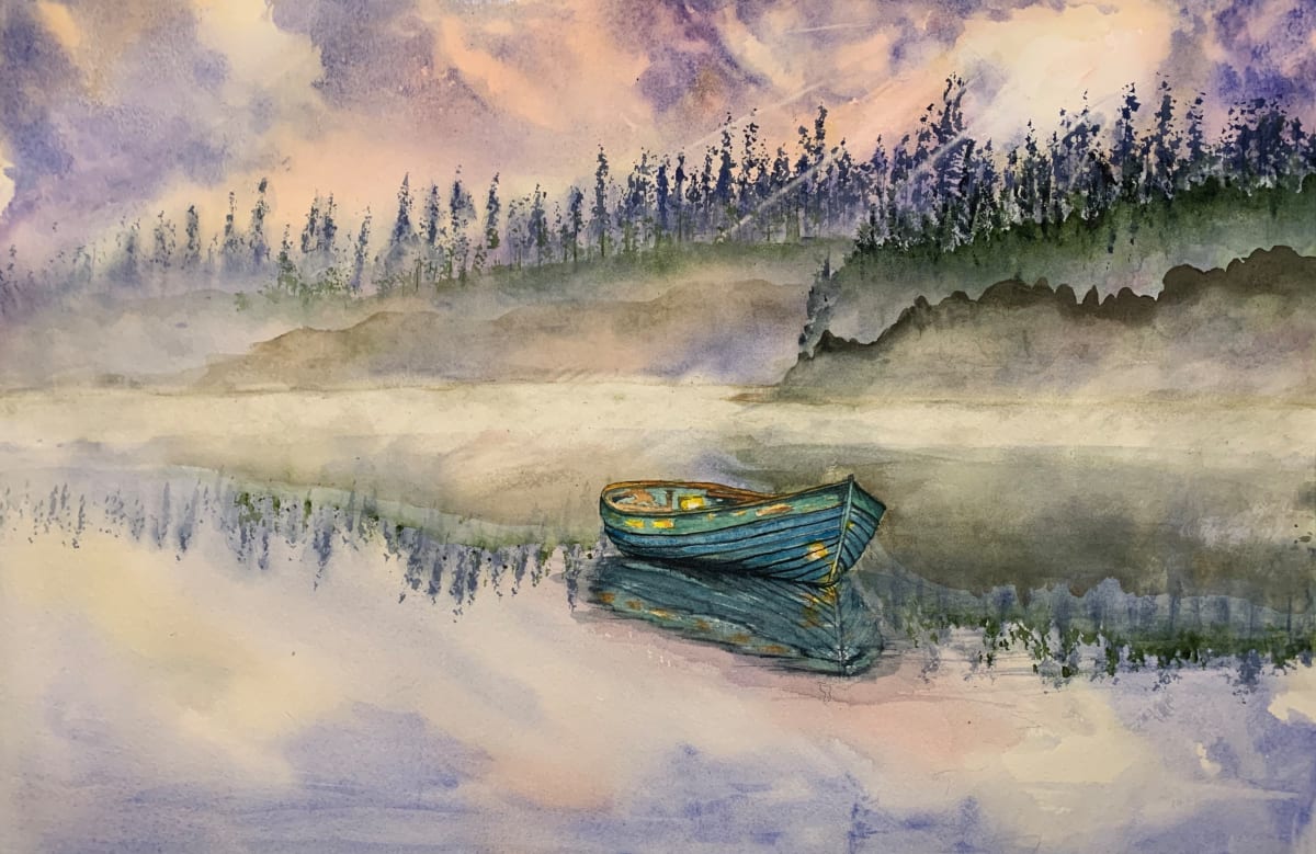 Lonely Row Boat by Jason Scott - ART, Image 2.