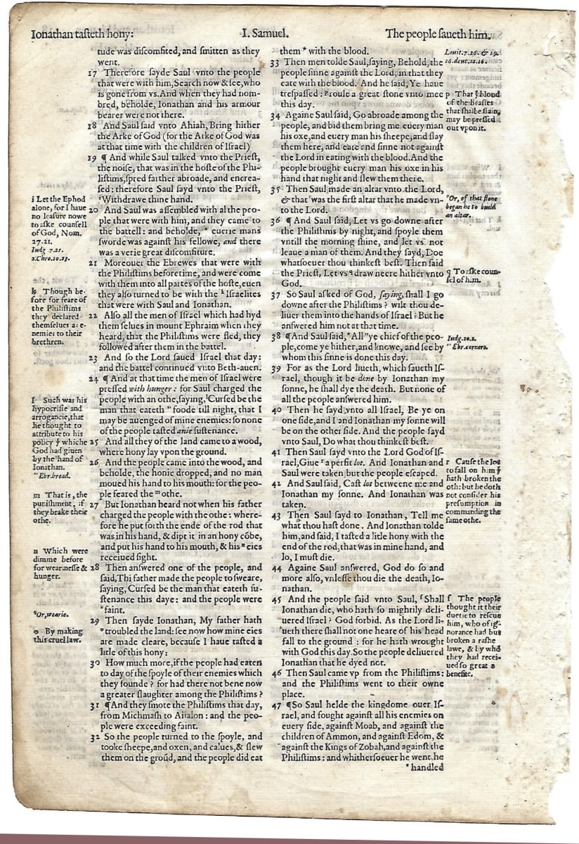 1576 Geneva Bible 1st Geneva printed in England  Samuel by Bible 