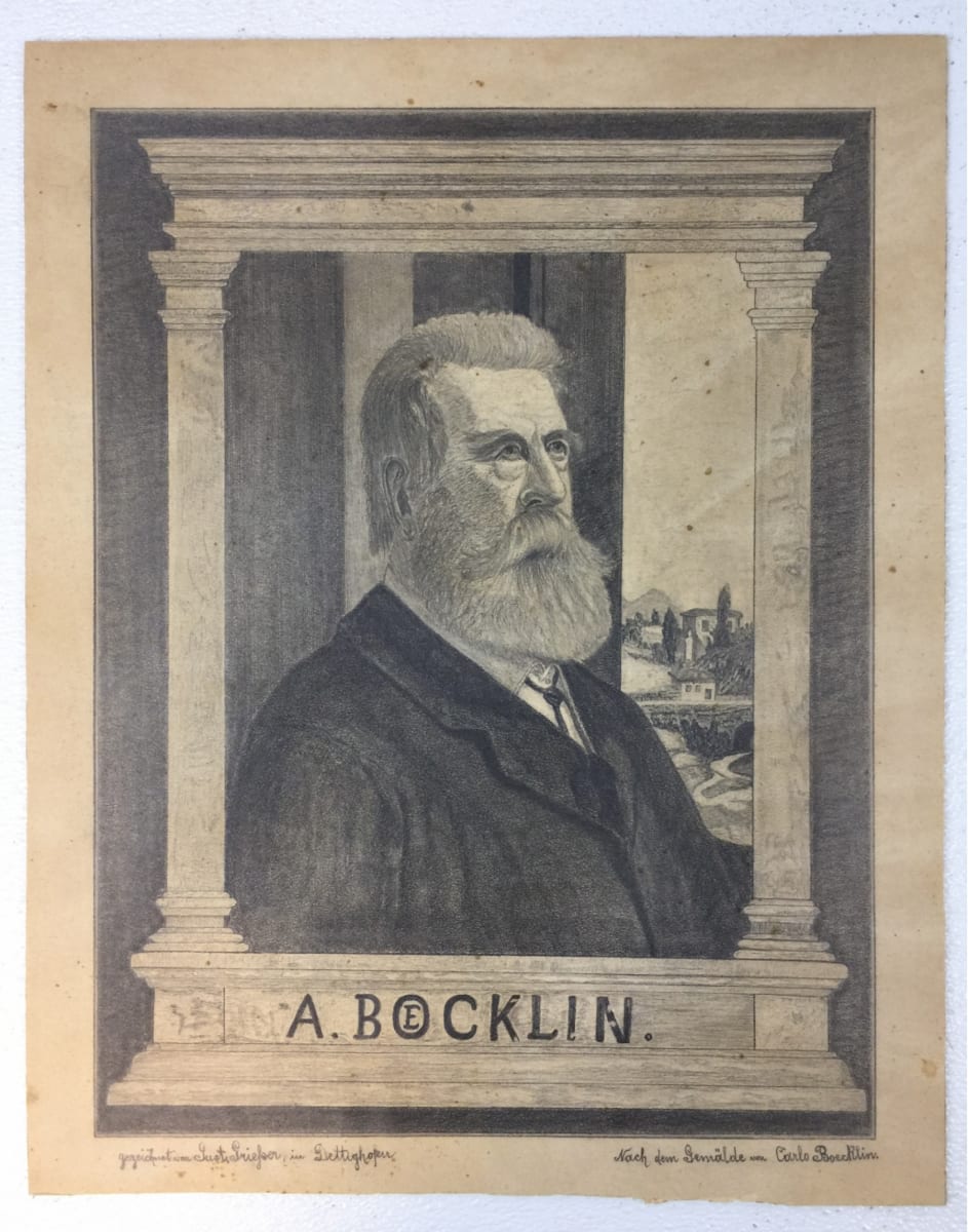 Portrait of Arnold Boecklin by Gust Griefser 