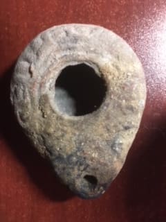 First Century Roman Oil Lamp by Bible 