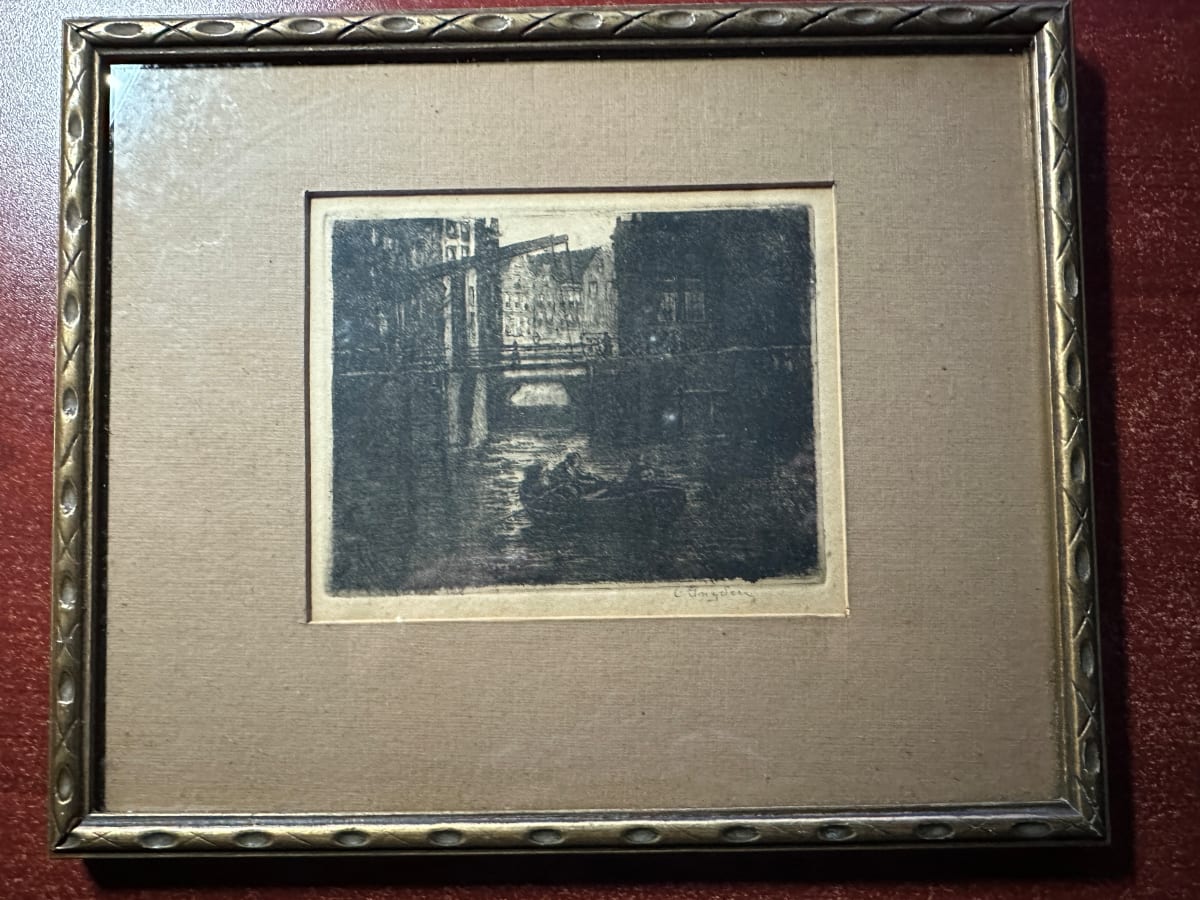 Old Town River with Rowboat, Image 1.