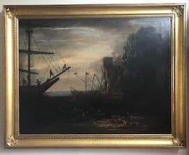 Shipping Off the Coast by Adriaen van der Cabel 