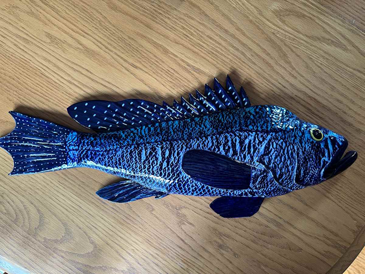 Black Sea Bass Ceramic by Caroline & Lauren Grainger, Image 1.