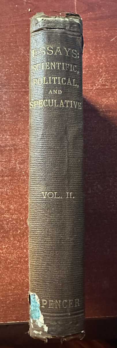 Essays: Scientific, Political, and Speculative Vol. 2 1868, Image 1.