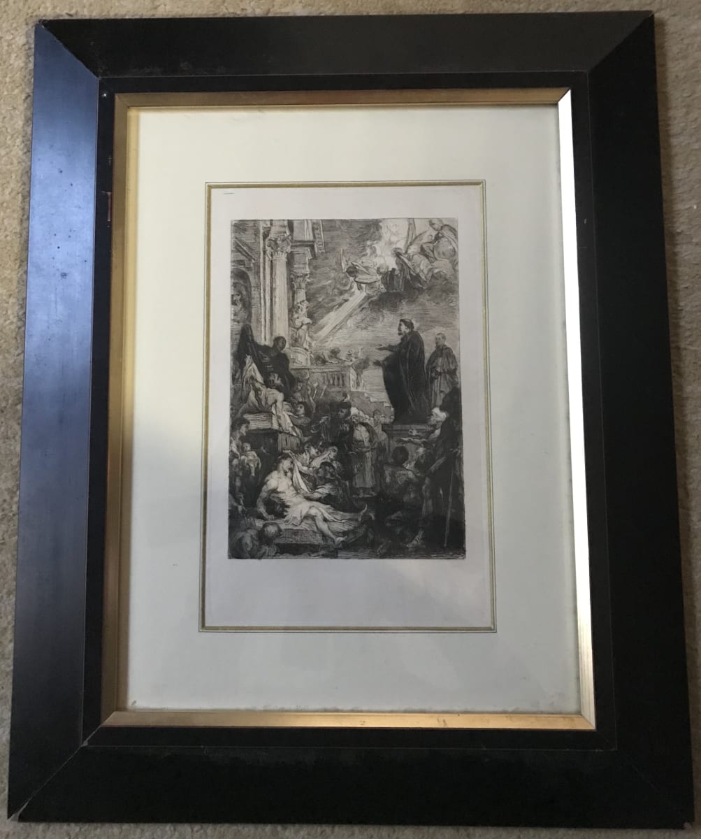 The Miracles of St. Francis Xavier after Rubens by William Unger  Image: Etching after Rubens painting