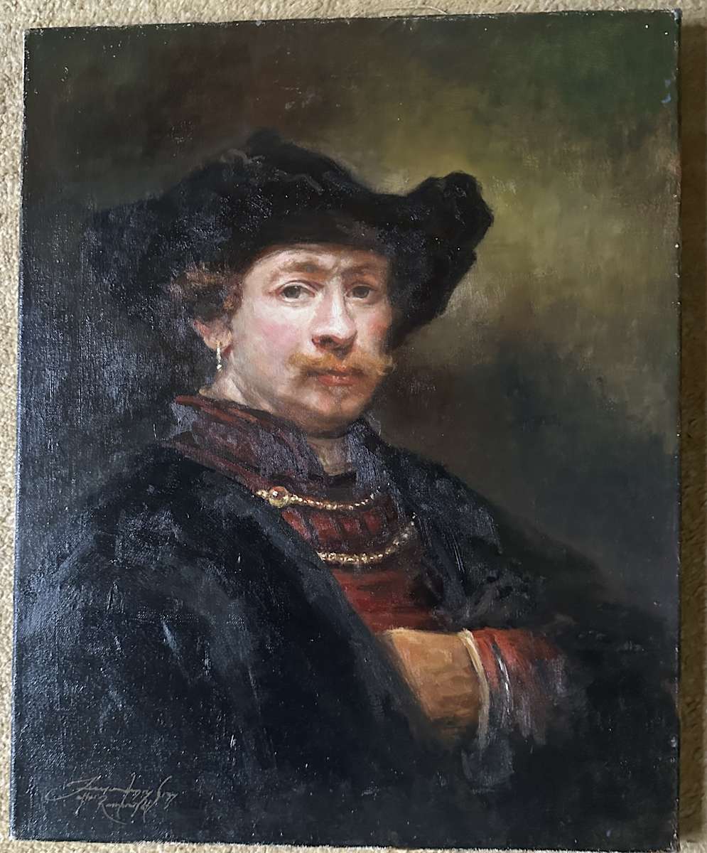 Rembrandt (after) Self Portrait by Jessica Henry, Image 1.