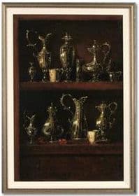 Pitchers on Shelves by Bartolome Luzanquis 