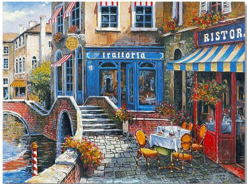 Outdoor Cafe by Anatoly Metlan 