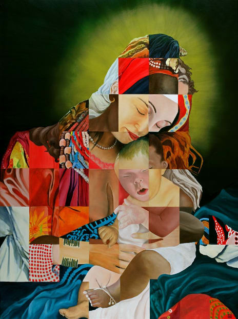 A Mother's Love by Kirsten Hocking  Image: "A Mother's Love", original painting by Kirsten Hocking, oil on canvas, 122cm x 91cm (unframed), 2016