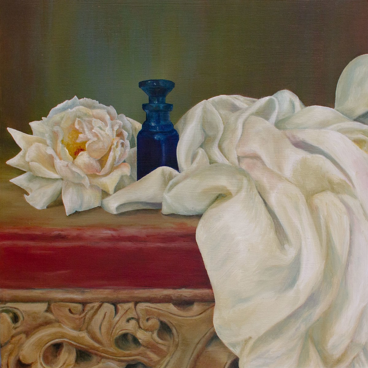 Precious Scents by Kirsten Hocking  Image: "Precious Scents", original painting by Kirsten Hocking, oil on board, 30.5cm x 30.5cm, 2023