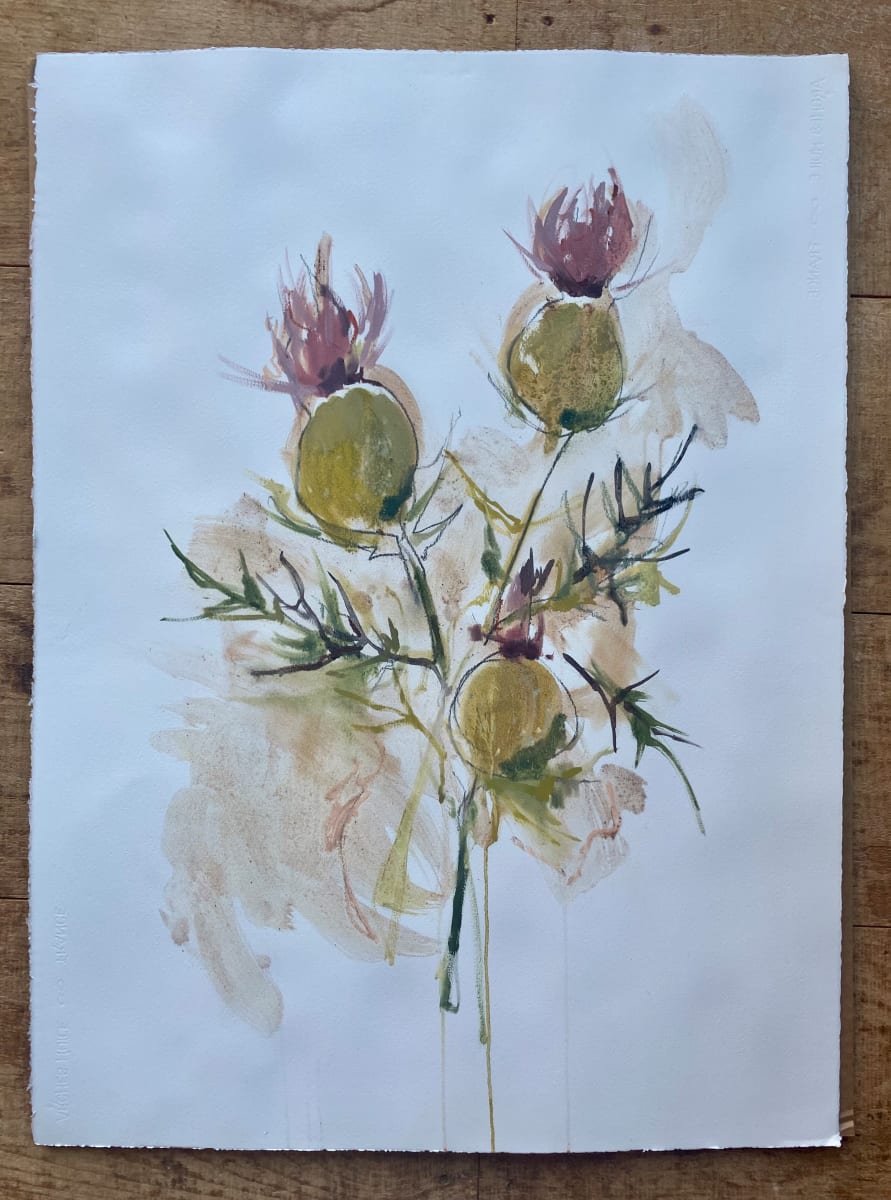 thistle from the meadow by Christen Yates 