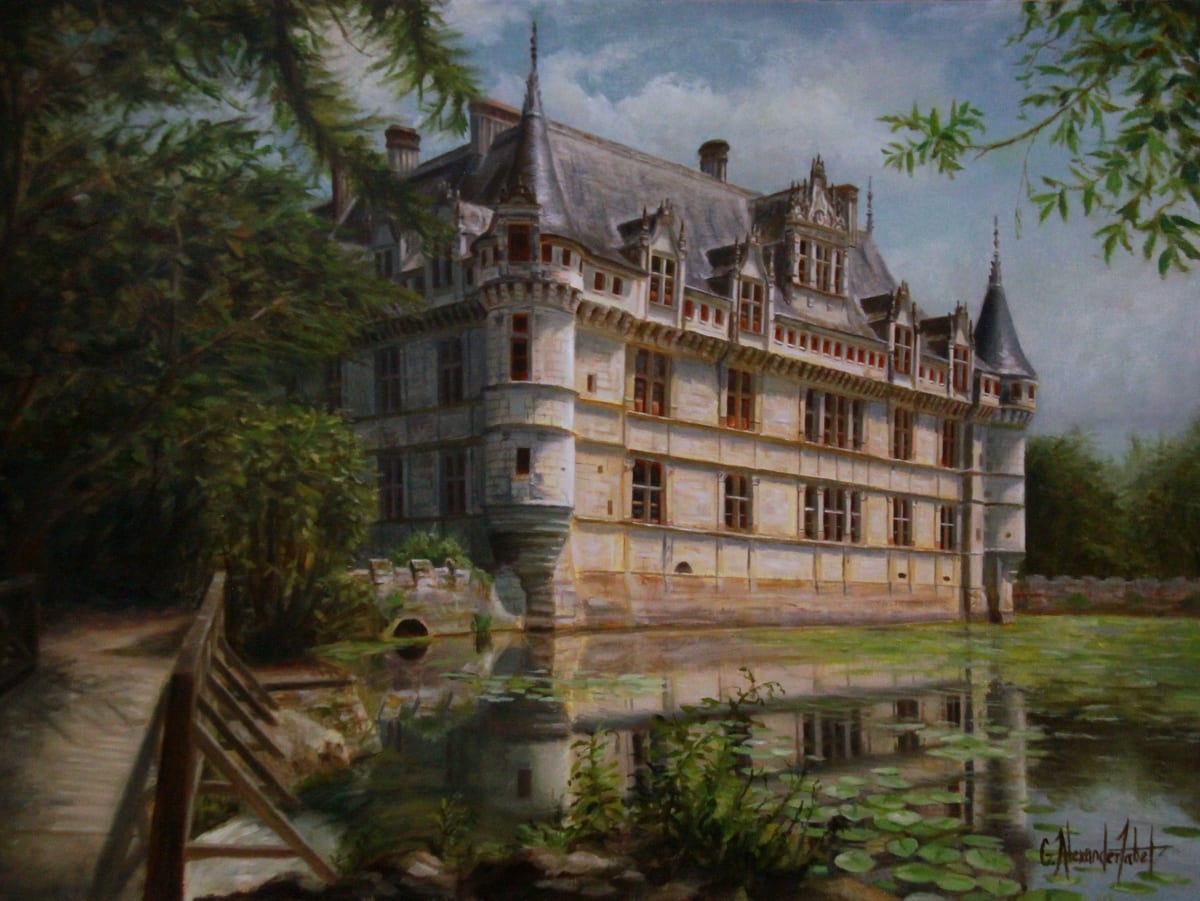 Chateau D' Azay le Rideau by Alex Tabet  Image: A very fine example of Realism. Chateau in Loire Valley