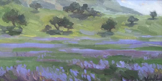 Lupine study Salinas's Highway California by Vanessa Rothe 
