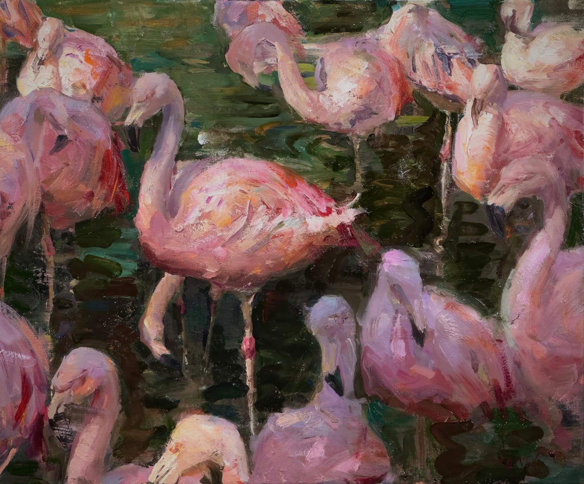 Colorful Flamingos by Derek Penix 