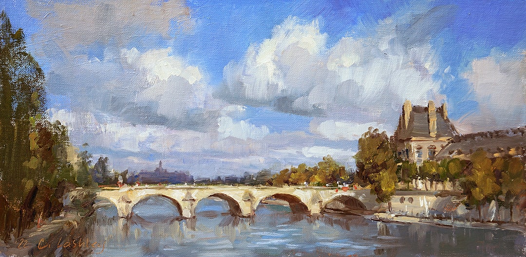 Blue Skies Over Paris by Christine Lashley 