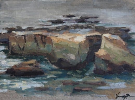 Study of Split Rock Laguna, sketch by Vanessa Rothe 