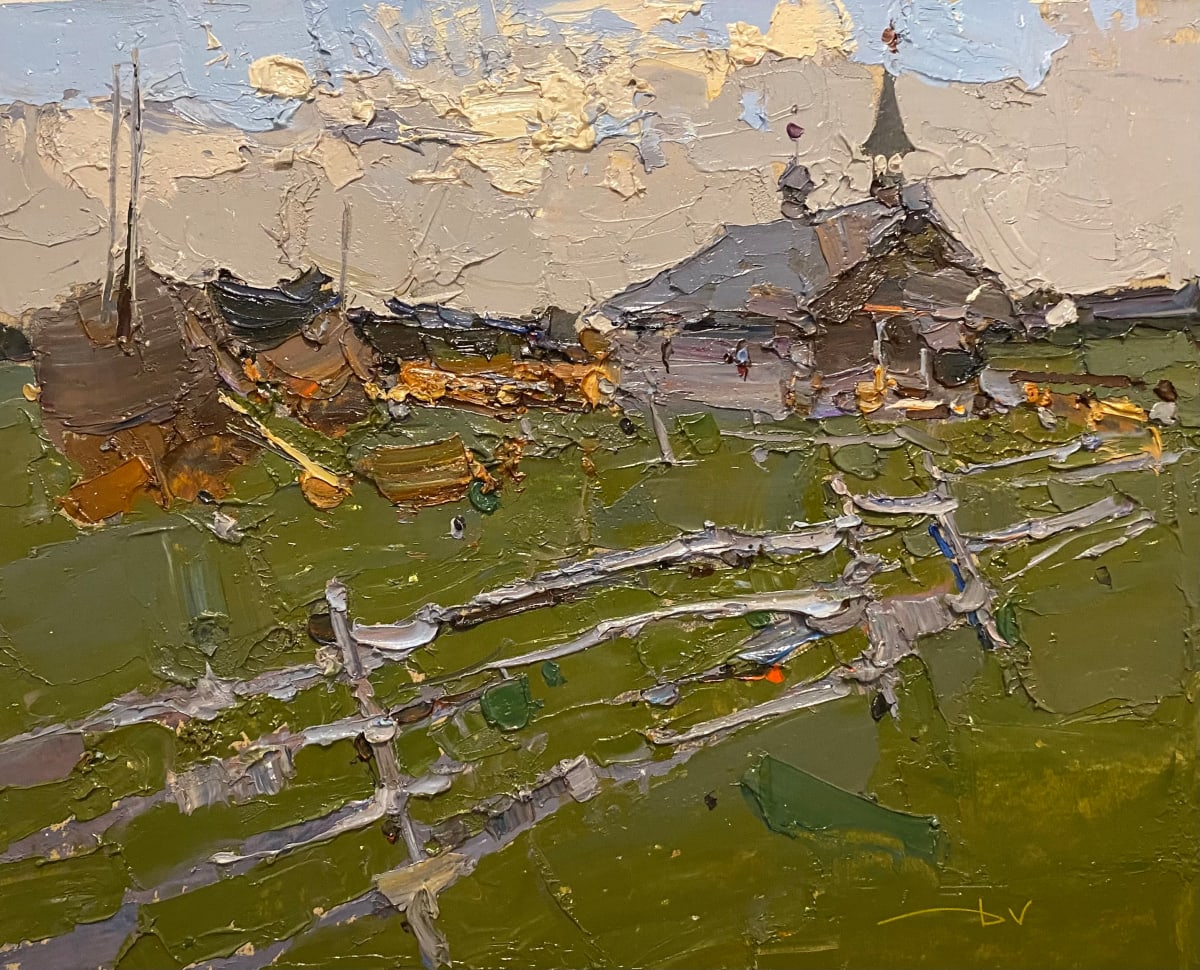 The Village by Daniil Volkov  Image: Our award winning palette knife artist from Crimea - works are created on location en plein air. 