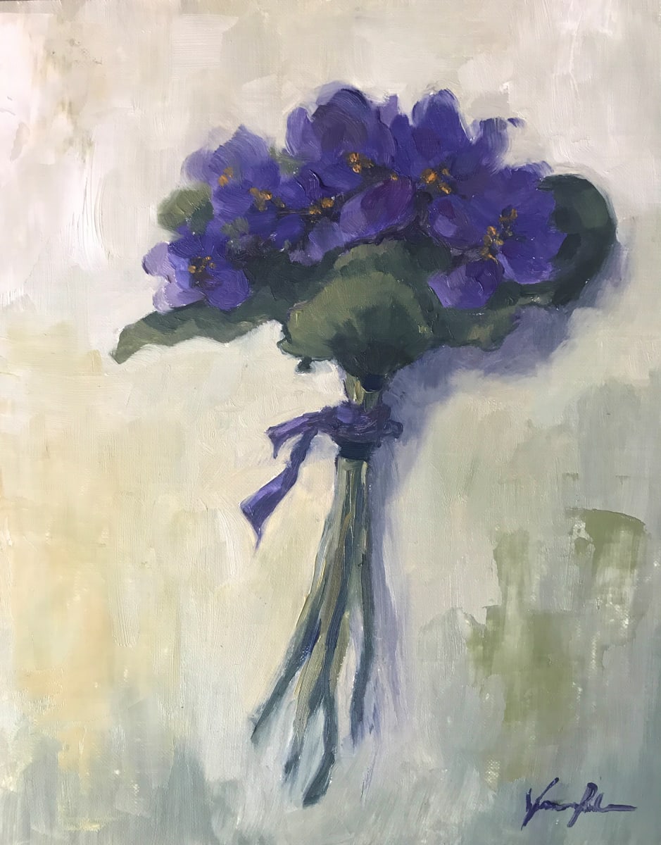 Bouquet of Violets by Vanessa Rothe  Image: A Bouquet of Violets, inspired by Manet and Berthe 