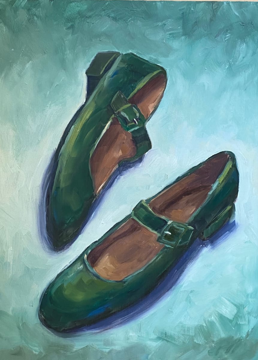 Green Velvet Shoes by Vanessa Rothe 