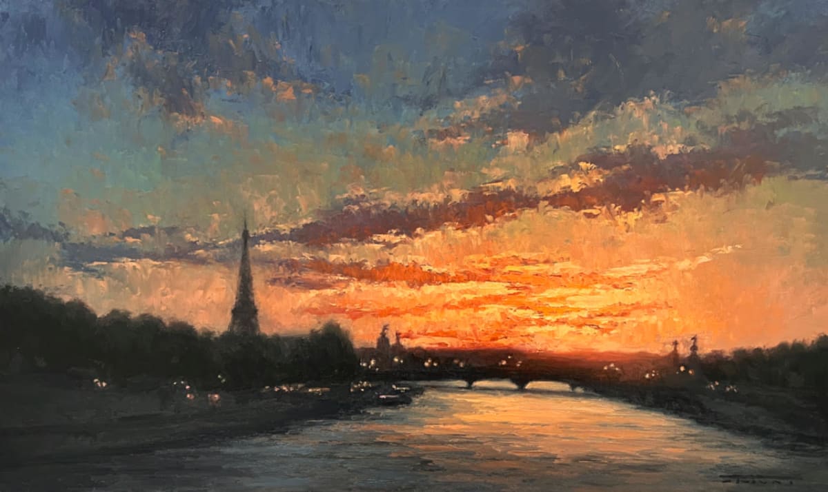 Pont de la Concorde Sunset by Jane Hunt, Image 1.
